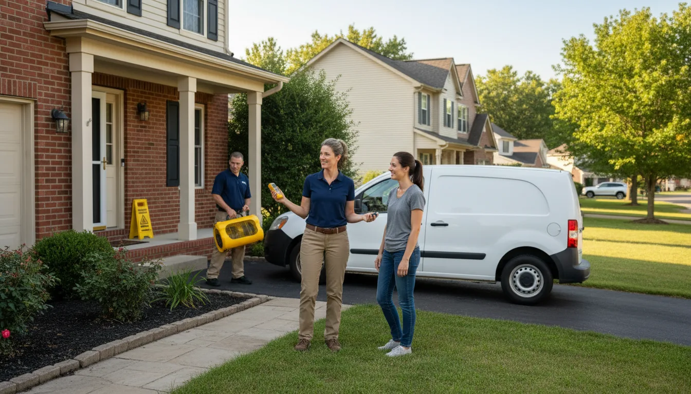 Residential water damage restoration in Tyaskin, MD
